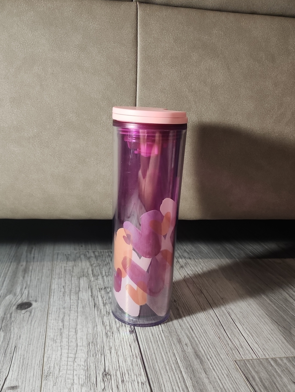 Starbucks Pink & Purple Floral Travel Tumbler